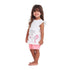 Girls summer pajama set Best friend t-shirt + Pink dotted shorts